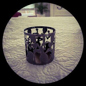 Yankee Candle Silver Metal Skeletons Candle Holder